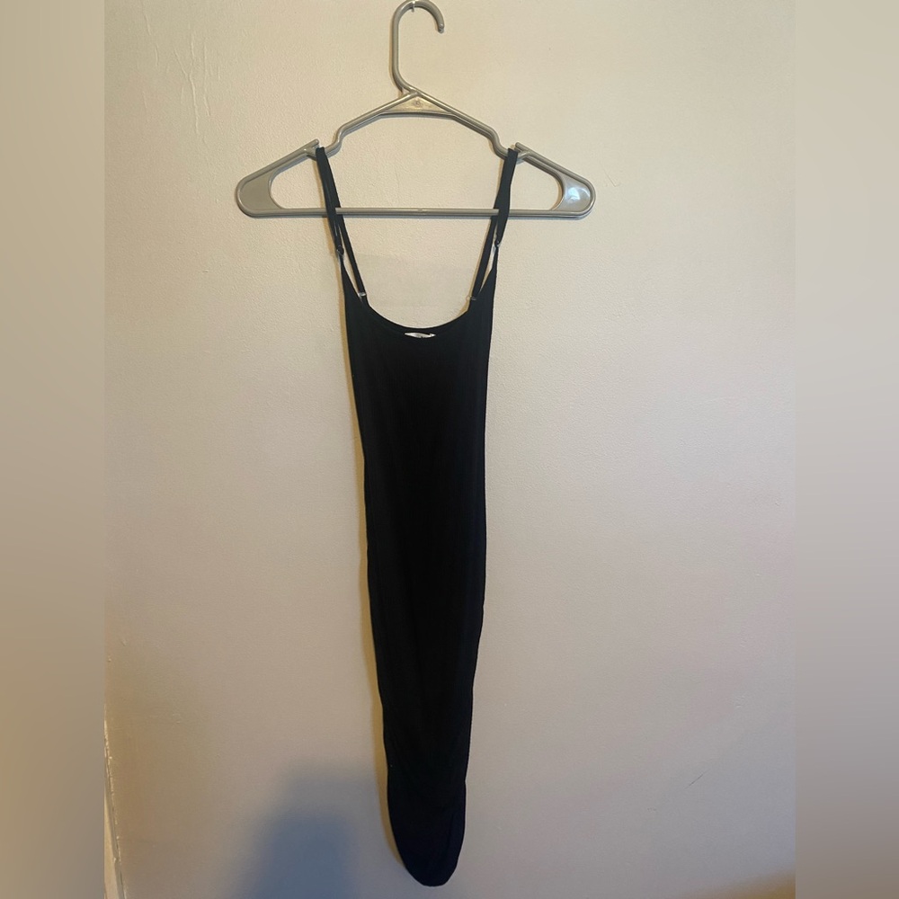 bp Black Sleeveless Bodycon  Midi Dress